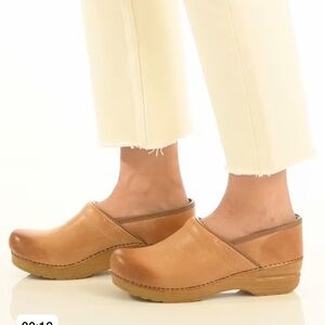Dansko Tan Leather Mules